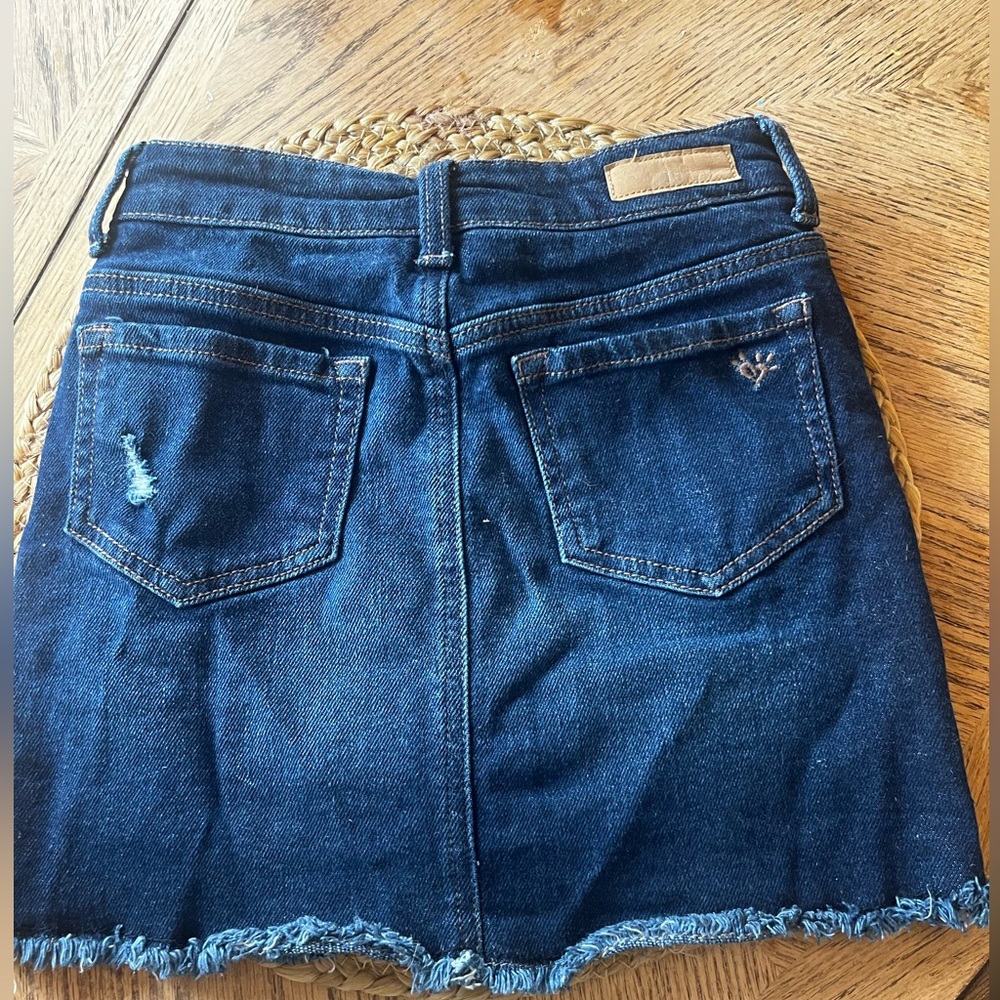 Justice Distressed Denim Mini Skirt Size 10 - Picture 4 of 4